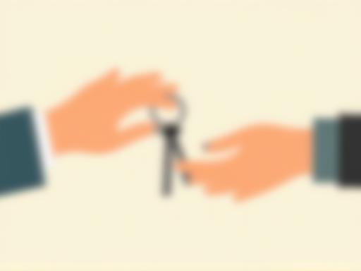 Illustration of keys being handed over